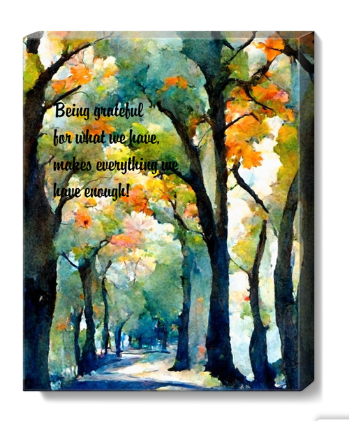 "Being Grateful" Canvas