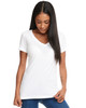 Next Level N1540 Ladies' Ideal V-Neck Tee | White