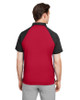 Team 365 TT21C Men's Command Snag-Protection Colorblock Polo Shirt | Sport Red/ Black