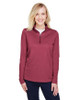 Team 365 TT31HW Ladies' Zone Sonic Heather Performance Quarter-Zip Active Shirt | Sport Maroon Heather