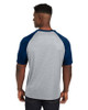 Team 365 TT62 Unisex Zone Colorblock Raglan T-Shirt | Athletic Heather/ Sport Dark Navy