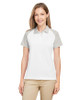 Team 365 TT21CW Ladies' Command Snag-Protection Colorblock Polo Shirt | White/ Sport Silver