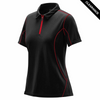 Clearance - Stormtech SDP-1W Women's Pulse 1/4 Zip Polo - Left | Black/ Bright Red