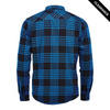 Clearance - Stormtech FTX-1 Men's Santa Fe Long Sleeve Shirt - Back | Blue/ Black