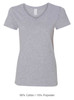 Gildan 5V00L Women's Heavy Cotton™ V-Neck T-shirt | Sport Grey Gildan 5V00L Women's Heavy Cotton™ V-Neck T-shirt | Sport Grey