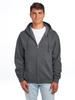 JERZEES 993MR NuBlend® Full-Zip Hooded Sweatshirt | Black Heather