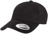 Yupoong 6245PT Peached Cotton Twill Dad Hat | Black Yupoong 6245PT Peached Cotton Twill Dad Hat | Black
