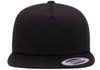 Yupoong 6502 Unstructured Five-Panel Snapback Cap | Black Yupoong 6502 Unstructured Five-Panel Snapback Cap | Black