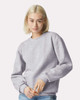 American Apparel RF496 ReFlex Fleece Crewneck Sweatshirt | Heather Grey