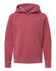 Comfort Colors 1467Y Garment-Dyed Youth Lightweight Fleece Hooded Sweatshirt | Crimson