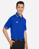 Under Armour 1376904 Tipped Teams Performance Polo | Royal/ White