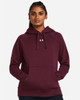 Under Armour 1379500 Women's Rival Fleece Hooded Sweatshirt | Maroon/ White