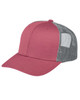 Team 365 TT802 Zone Sonic Heather Trucker Cap | Sport Maroon Heather/ Sport Graphite