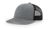 Richardson 112 Snapback Trucker Hat | Heather Grey/ Black Richardson 112 Snapback Trucker Hat | Heather Grey/ Black