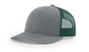 Richardson 112 Snapback Trucker Hat | Heather Grey/ Dark Green Richardson 112 Snapback Trucker Hat | Heather Grey/ Dark Green