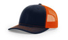 Richardson 112 Snapback Trucker Hat | Navy/ Orange Richardson 112 Snapback Trucker Hat | Navy/ Orange