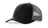 Richardson 115 Low Profile Trucker Cap | Black/ Charcoal Richardson 115 Low Profile Trucker Cap | Black/ Charcoal