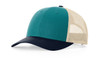 Richardson 115 Low Profile Trucker Cap | Blue Teal/ Birch/ Navy Richardson 115 Low Profile Trucker Cap | Blue Teal/ Birch/ Navy