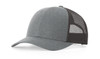 Richardson 115 Low Profile Trucker Cap | Heather Grey/ Dark charcoal Richardson 115 Low Profile Trucker Cap | Heather Grey/ Dark charcoal