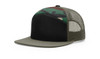 Richardson 168  7 Panel Trucker Hat | Black/ Camo/ Loden Richardson 168  7 Panel Trucker Hat | Black/ Camo/ Loden