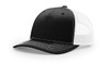 Richardson 112FP  Trucker Cap | Black/ White Richardson 112FP  Trucker Cap | Black/ White