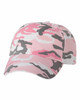 Valucap VC300A Bio-Washed Classic Dad's Cap | Pink Camo
