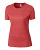 Clique Charge Active Womens Short Sleeve Tee | Cardinal Red Heather