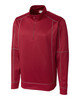 Clique Helsa Performance Mens Half Zip Pullover Sweatshirt | Darkest Red
