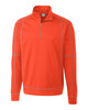 Clique Helsa Performance Mens Half Zip Pullover Sweatshirt | Blood Orange Clique Helsa Performance Mens Half Zip Pullover Sweatshirt | Blood Orange