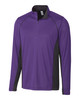 Clique Ice Pique Colorblock Mens Half Zip Tech Pullover | College Purple Clique Ice Pique Colorblock Mens Half Zip Tech Pullover | College Purple