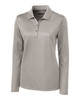 Clique Ice Pique Womens Long Sleeve Tech Polo | Silver