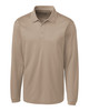 Clique Ice Pique Mens Long Sleeve Tech Polo | Light Beige