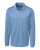 Clique Ice Pique Mens Long Sleeve Tech Polo | Light Blue
