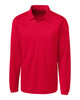 Clique Ice Pique Mens Long Sleeve Tech Polo | Red