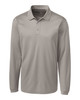 Clique Ice Pique Mens Long Sleeve Tech Polo | Silver Clique Ice Pique Mens Long Sleeve Tech Polo | Silver