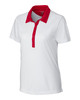 Clique Parma Colorblock Tech Jersey Womens Polo | White/Red