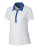 Clique Parma Colorblock Tech Jersey Womens Polo | White/Sea Blue