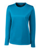 Clique Spin Eco Performance Long Sleeve Womens Tee Shirt | Ocean Blue