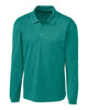 Clique Spin Eco Performance Pique Long Sleeve Mens Polo | Teal Green