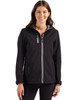 Clique Telemark Eco Stretch Softshell Full Zip Womens Hooded Jacket | Black Clique Telemark Eco Stretch Softshell Full Zip Womens Hooded Jacket | Black