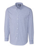 Cutter & Buck Easy Care Stretch Gingham Mens Long Sleeve Dress Shirt | Tour Blue
