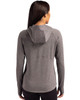 Cutter & Buck Adapt Knit Recycled Womens Heathered Hooded Pullover | Black Heather