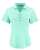 Cutter & Buck Forge Eco Stretch Recycled Womens Short Sleeve Polo | Fresh Mint Heather