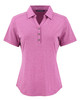 Cutter & Buck Forge Eco Stretch Recycled Womens Short Sleeve Polo | Gelato Heather