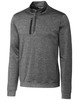 Cutter & Buck Stealth Heathered Quarter Zip Mens Pullover | Elemental Grey