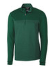 Cutter & Buck Traverse Stretch Eco Stripe Quarter Zip Mens Pullover | Hunter