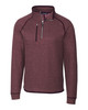 Cutter & Buck Mainsail Sweater-Knit Mens Half Zip Pullover Jacket | Bordeaux Heather
