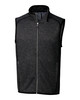 Cutter & Buck Mainsail Sweater-Knit Mens Full Zip Vest | Charcoal Heather