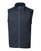 Cutter & Buck Mainsail Sweater-Knit Mens Full Zip Vest | Liberty Navy Heather