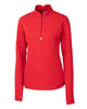 Cutter & Buck Traverse Stretch Eco Quarter Zip Womens Pullover | Red